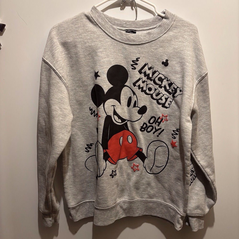 Mickey Mouse Sweatshirt Size Medium (8-10) 42" Chest 24" Length